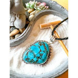 Gorgeous mostly artist created stone shell pendants necklaces - turquoise, abalo